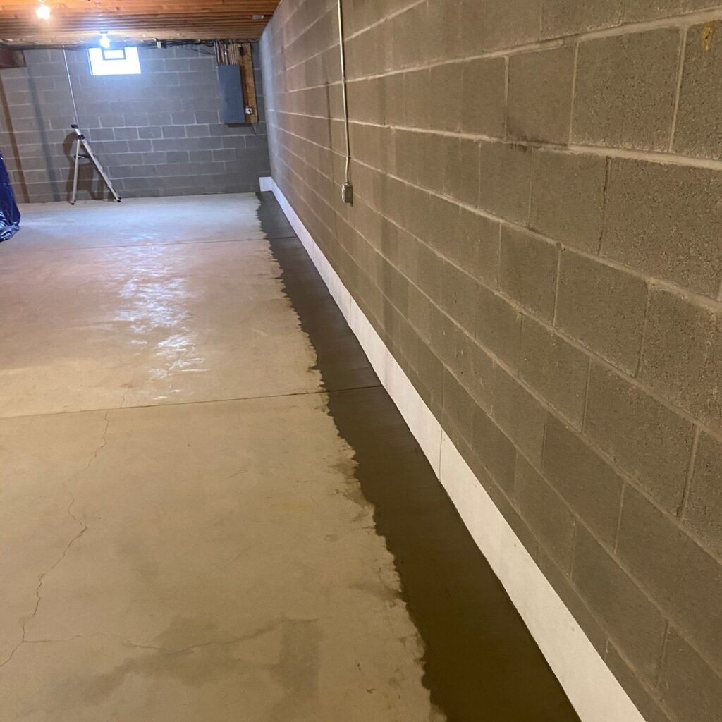 interior basement waterproofing system Akron, OH