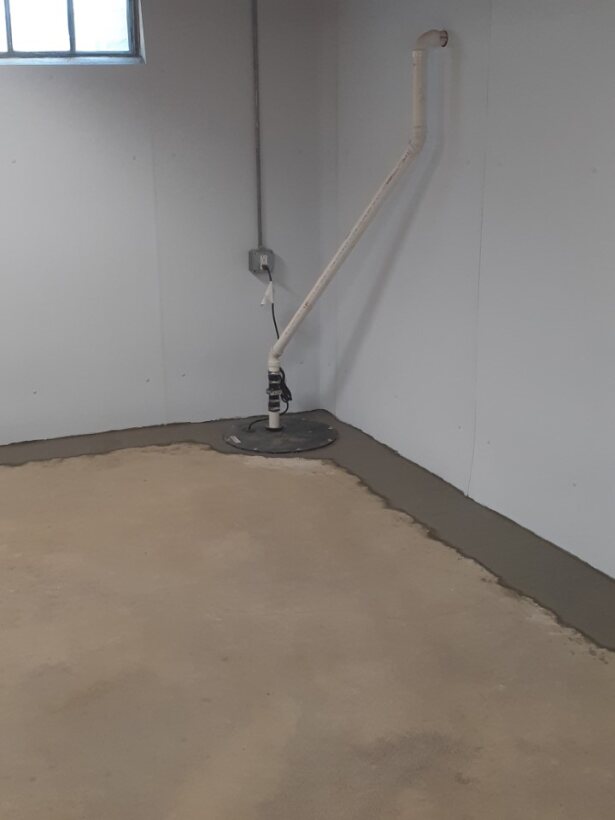 interior basement sump pump